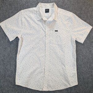 RVCA - Men's - Large - button down shirt short Sleeve casual slim fit